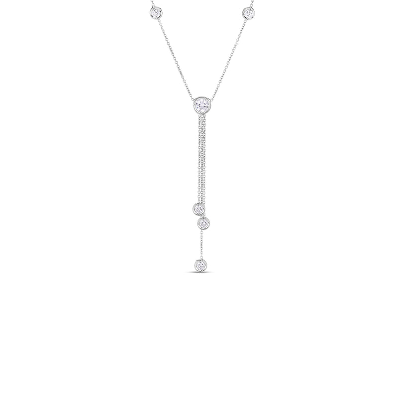 Diamond Bezel Set Drop Pendant