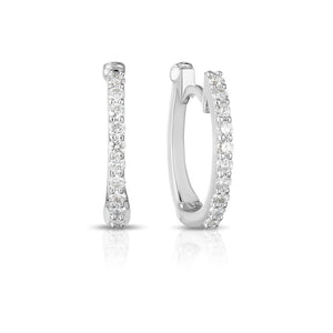 Round Diamond Baby Hoop Earrings | .20tw
