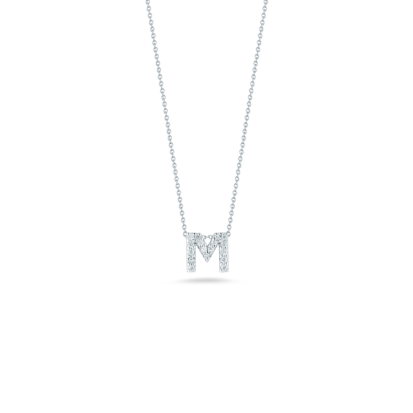 Diamond Love Letter "M” Necklace