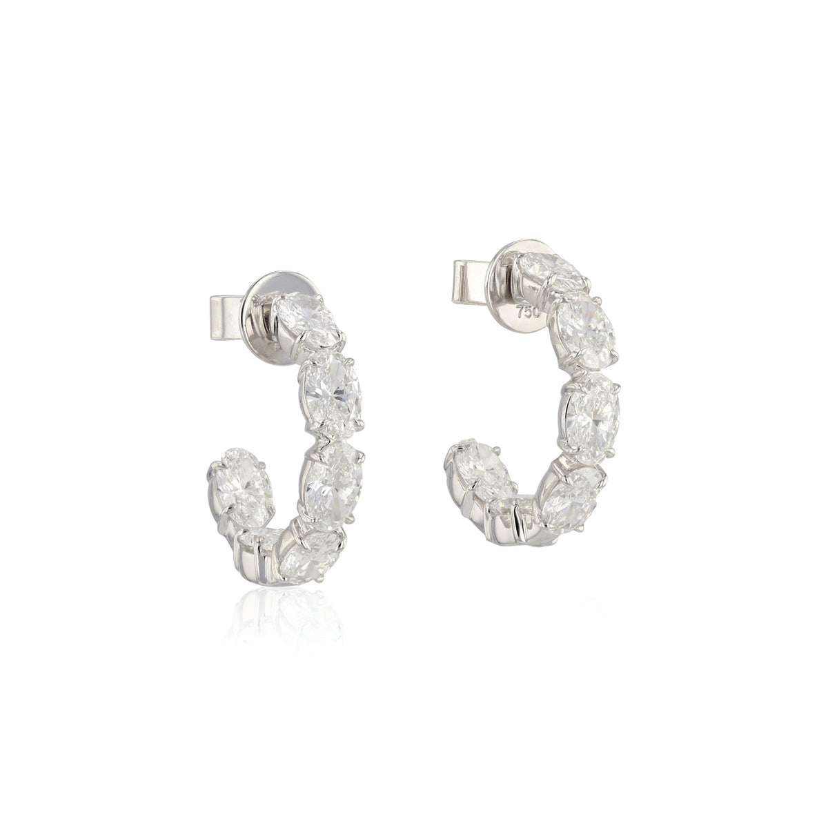 Inside Out Oval Mini Hoop Earrings