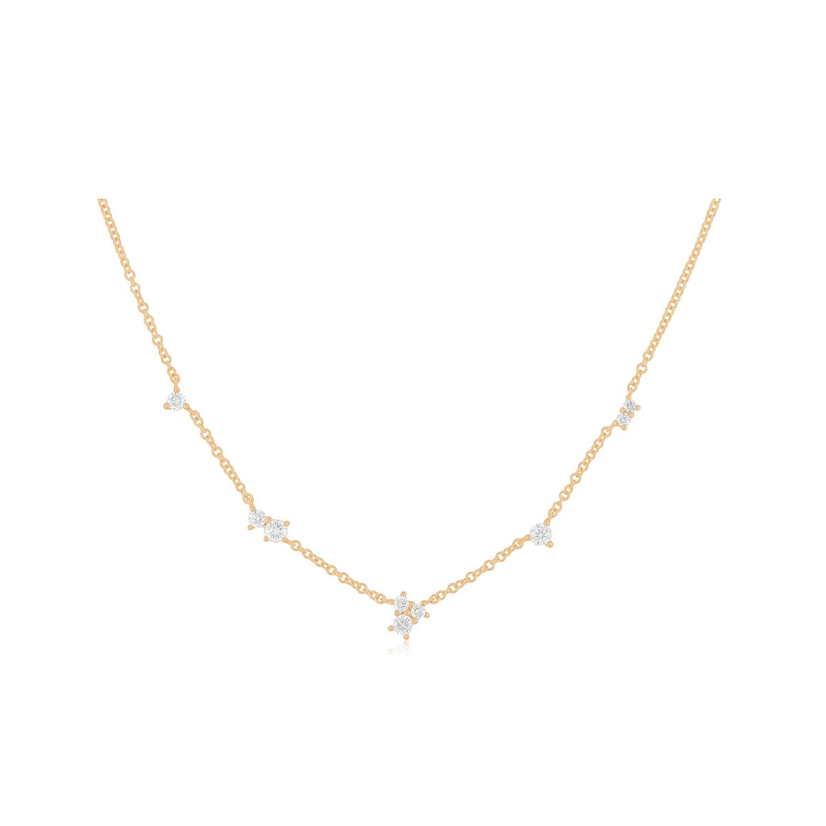 Multi Diamond Chain Necklace
