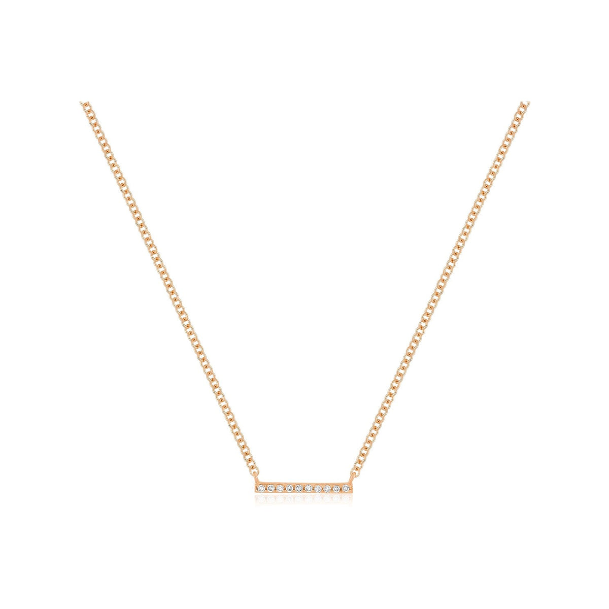 Mini Diamond Bar Necklace