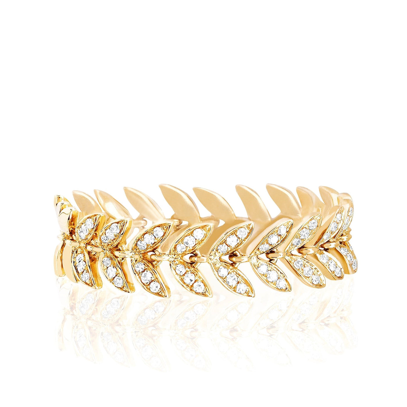 Diamond Leaf Ring
