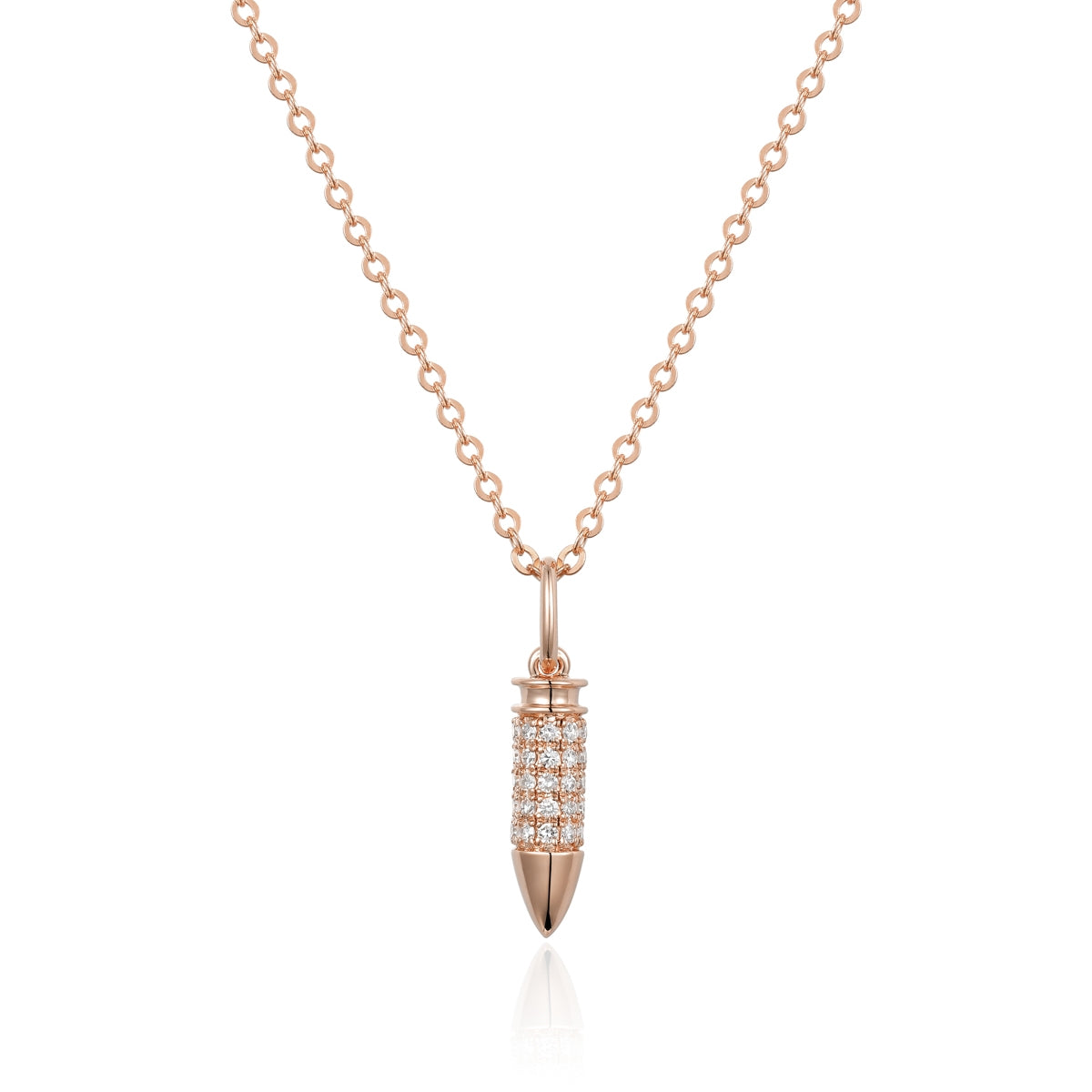 Diamond Pavé Bullet Pendant