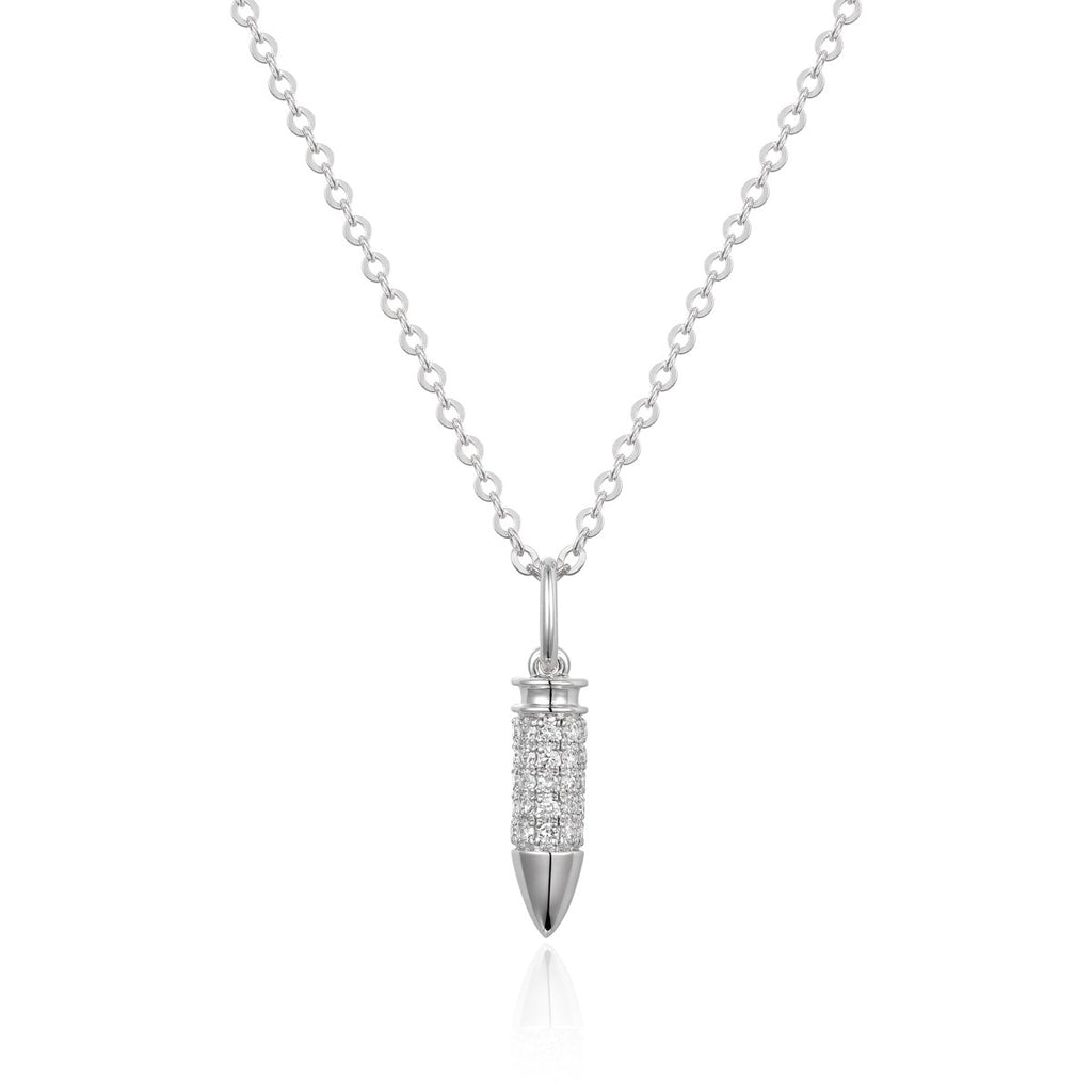Diamond Pavé Bullet Pendant