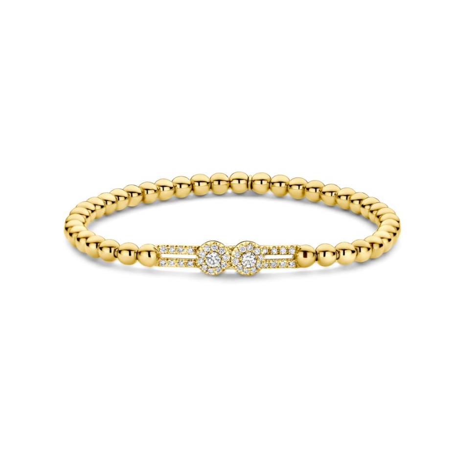 Diamond Flower Bar Stretch Bracelet | .51tw
