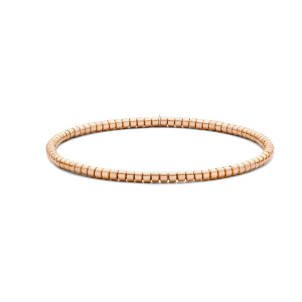 Brushed Rose Gold Stretch Bracelet