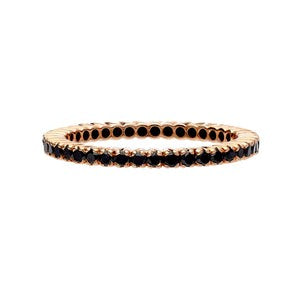 Prong Set Black Diamond Eternity Band