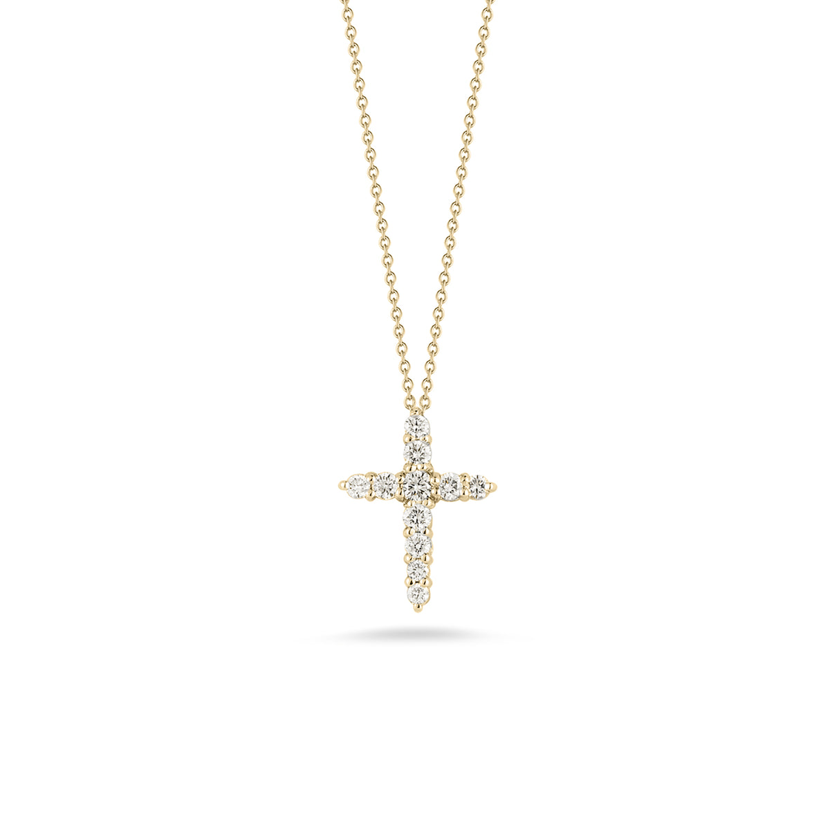 Diamond Tapered Cross Necklace