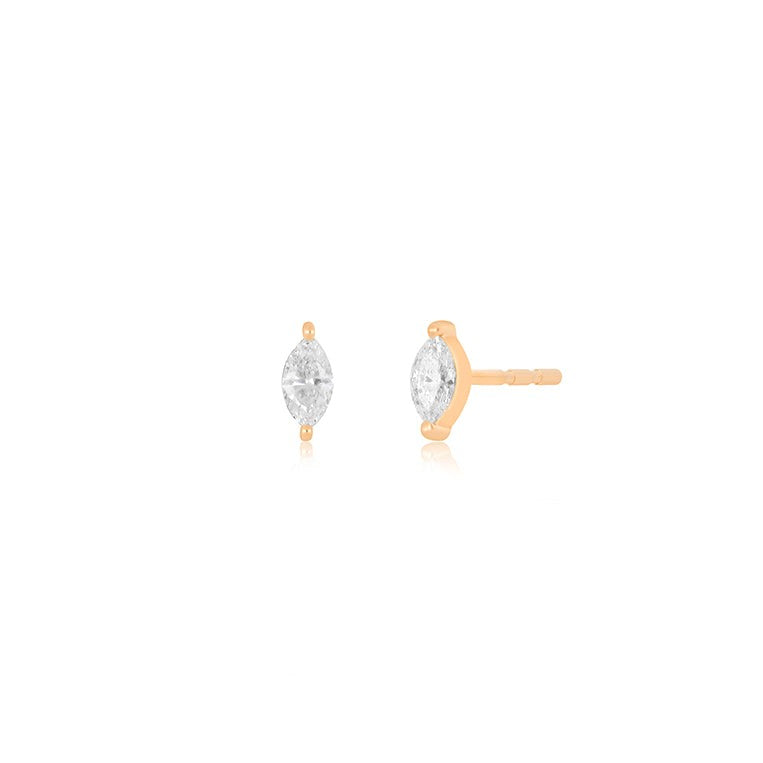 Marquise Diamond Stud Earrings | .19tw