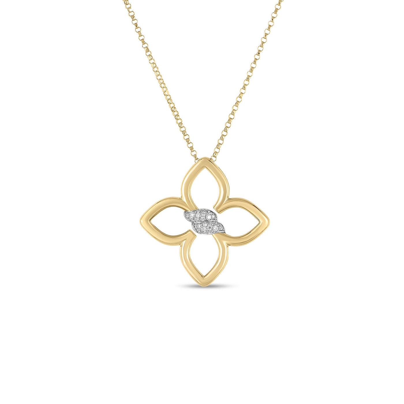 Small Diamond Flower Pendant