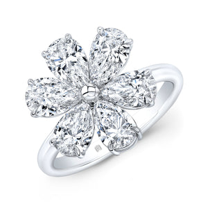 Pear Shape Diamond Flower Ring | 1.97tw