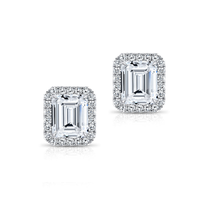 Emerald Cut Diamond Stud Earrings | 2.23tw