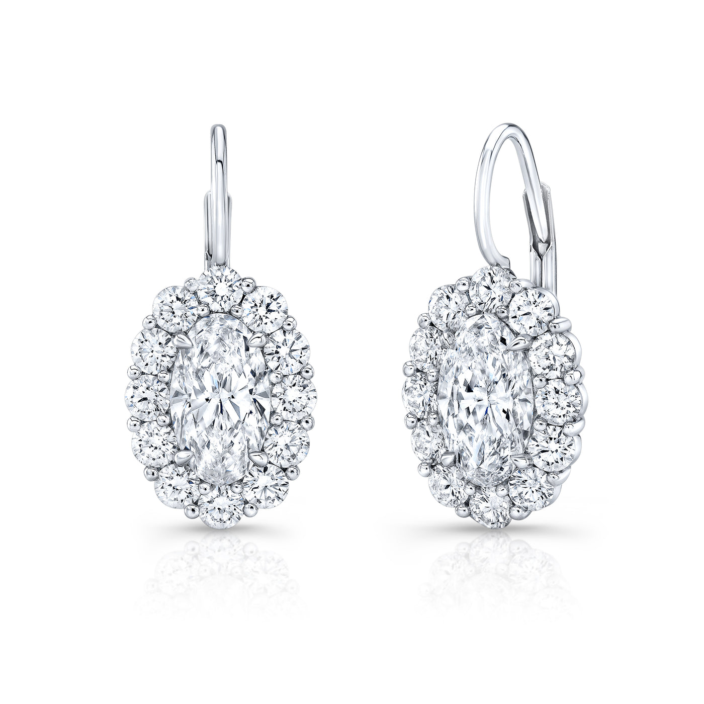 Moval Cluster Diamond Earrings