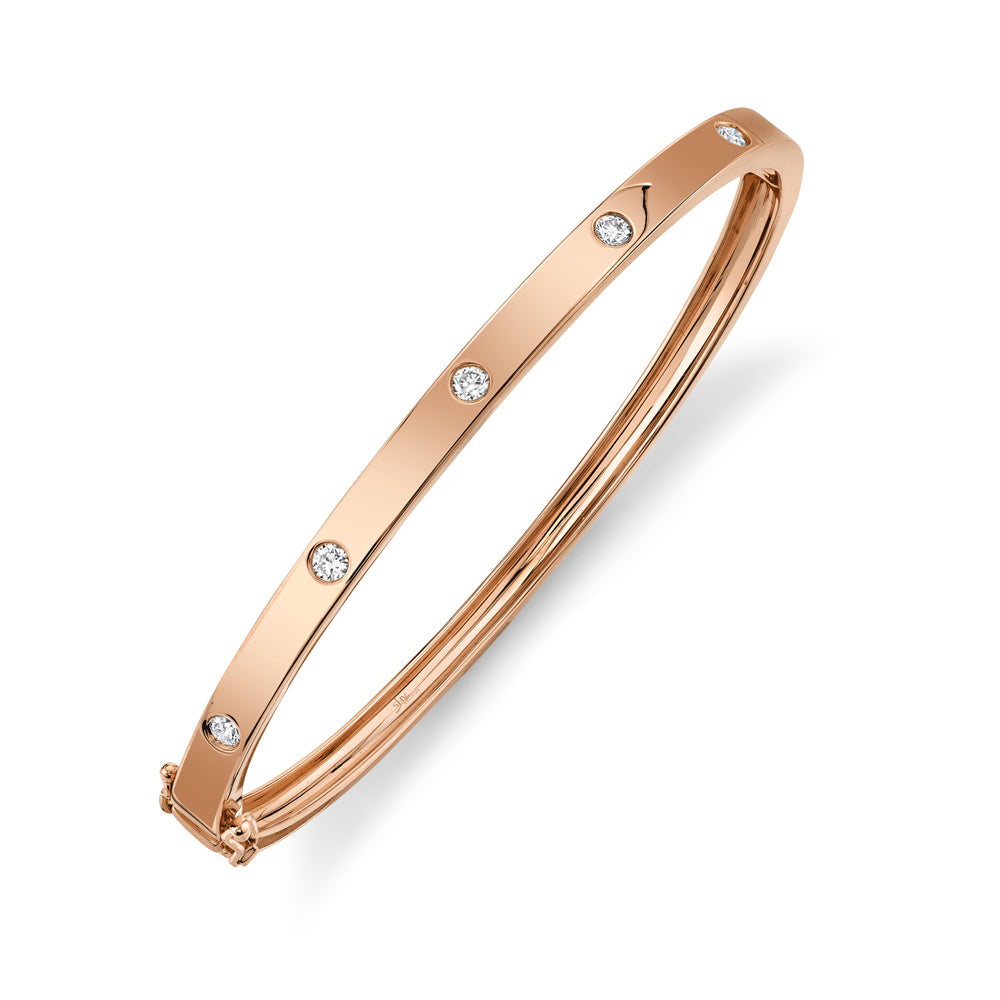 Inset Diamond Bangle