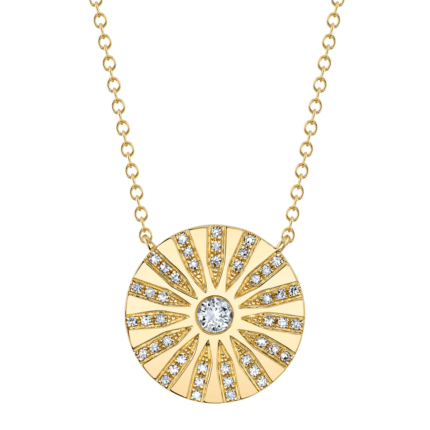 Diamond Sunburst Pendant