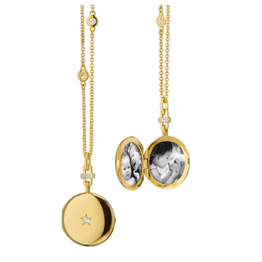Star Round Locket on Diamond Chain