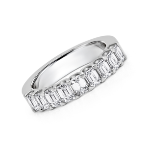 Emerald Cut Diamond 1/2 Band | 1.66TW