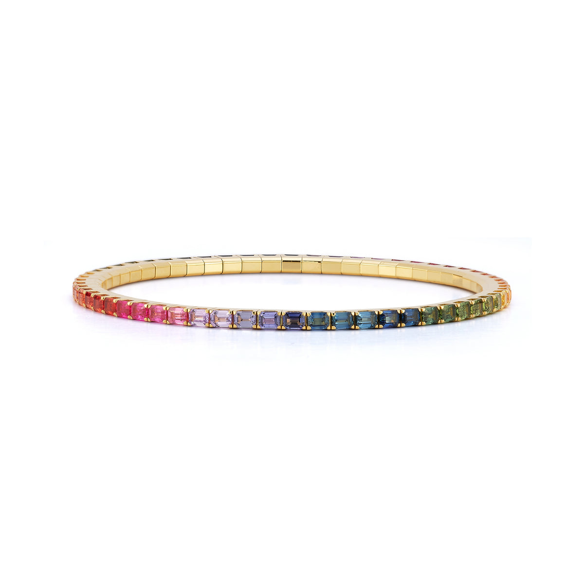 Rainbow Sapphire Stretch Bracelet