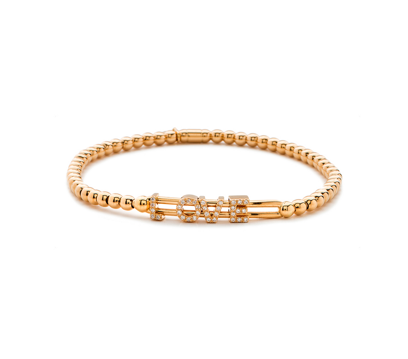 Diamond LOVE Letter Stretch Bracelet | .13tw