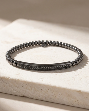Black Diamond Bar Stretch Bracelet | .60tw