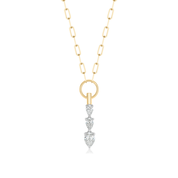 Three Pear Shape Diamond Pendant | .54tw