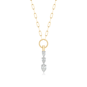 Three Pear Shape Diamond Pendant | .54tw