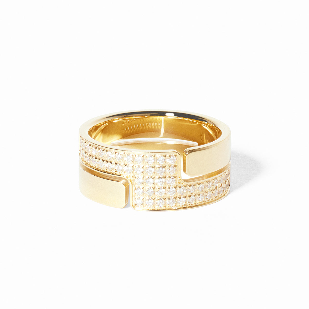 70's Medium Pavé Diamond Cut Out Band | .44tw