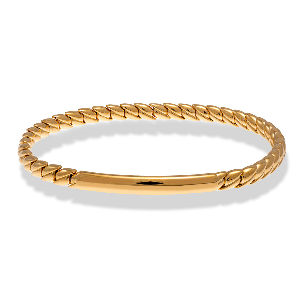 ID Plate Stretch Bracelet