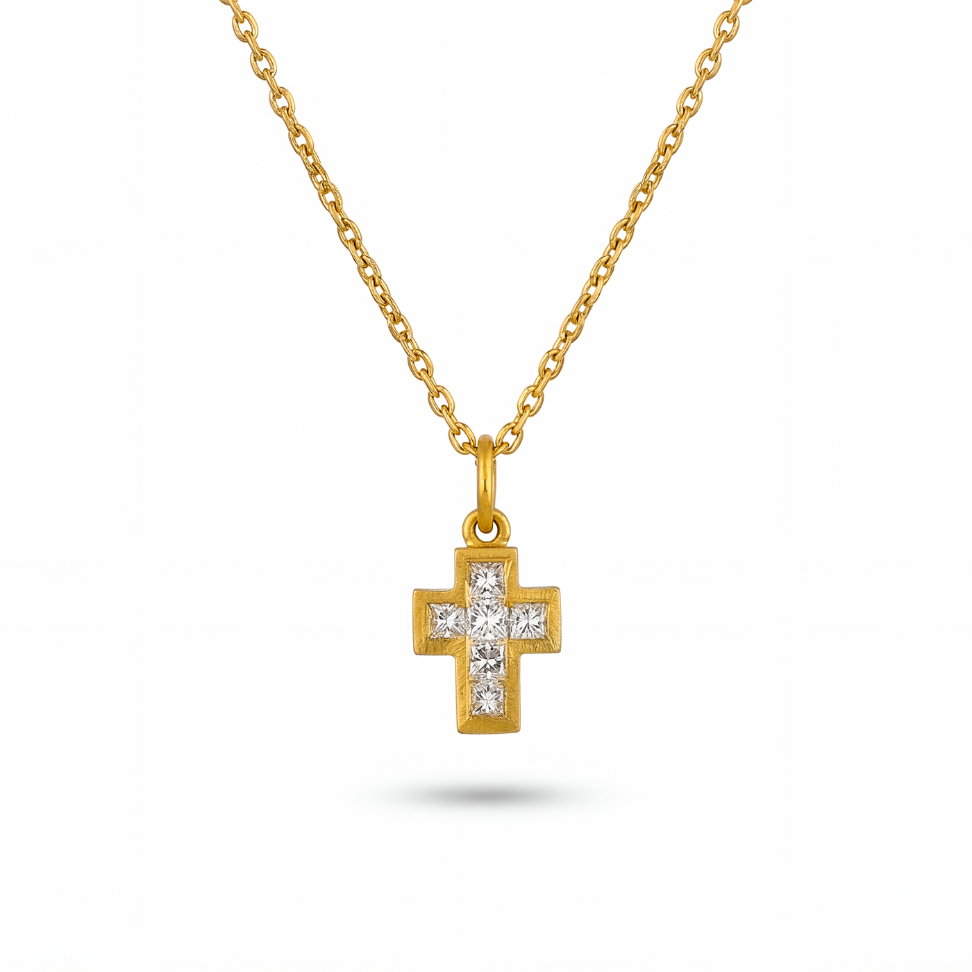 Baguette Diamond Cross Pendant | .70tw