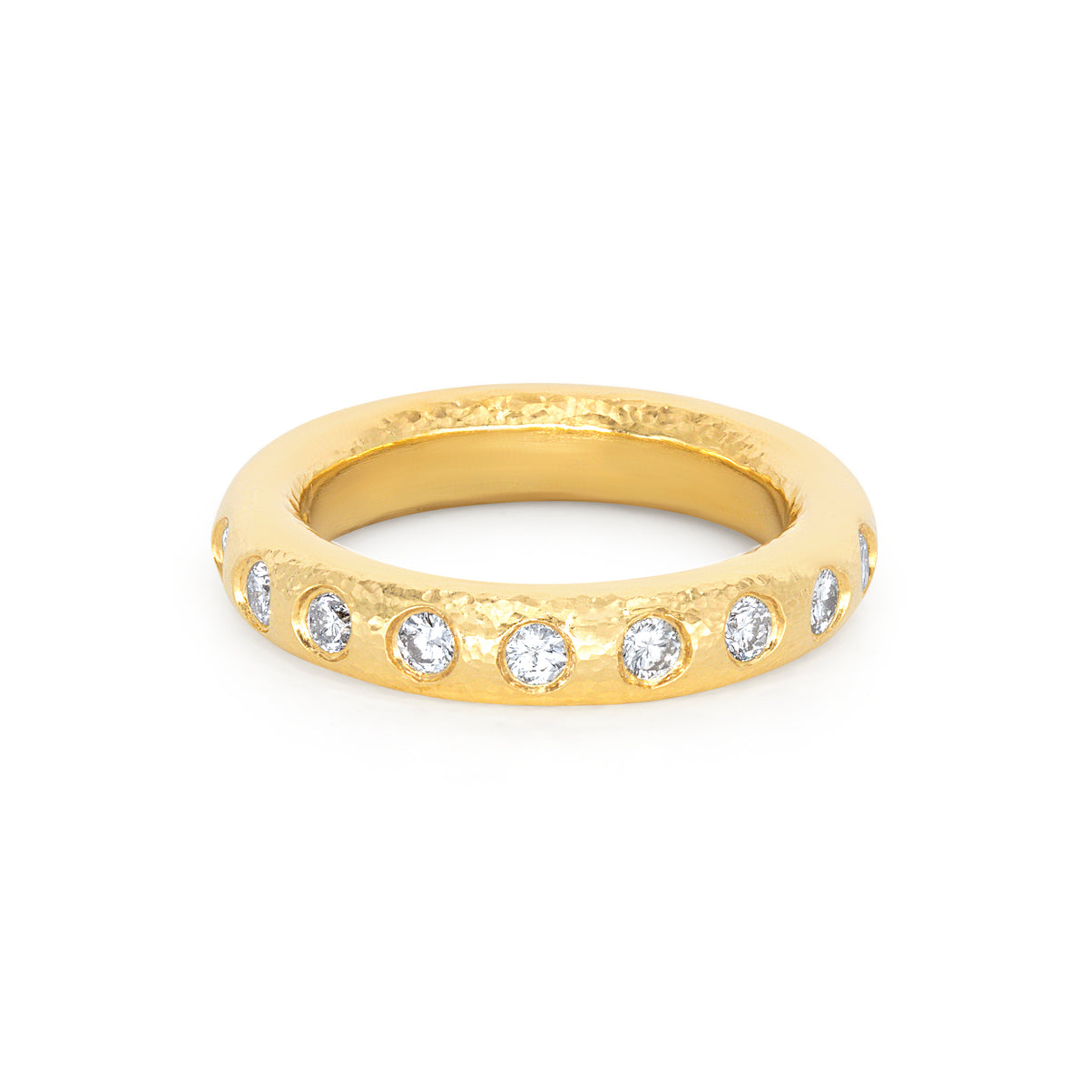 Hammered Diamond Band