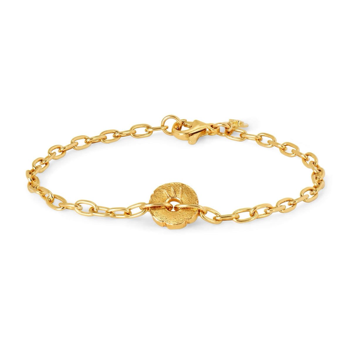Yellow Gold Disc Bracelet