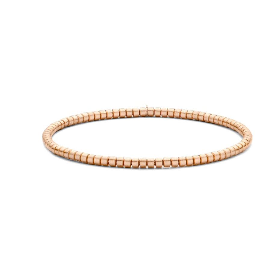 Brushed Rose Gold Stretch Bracelet