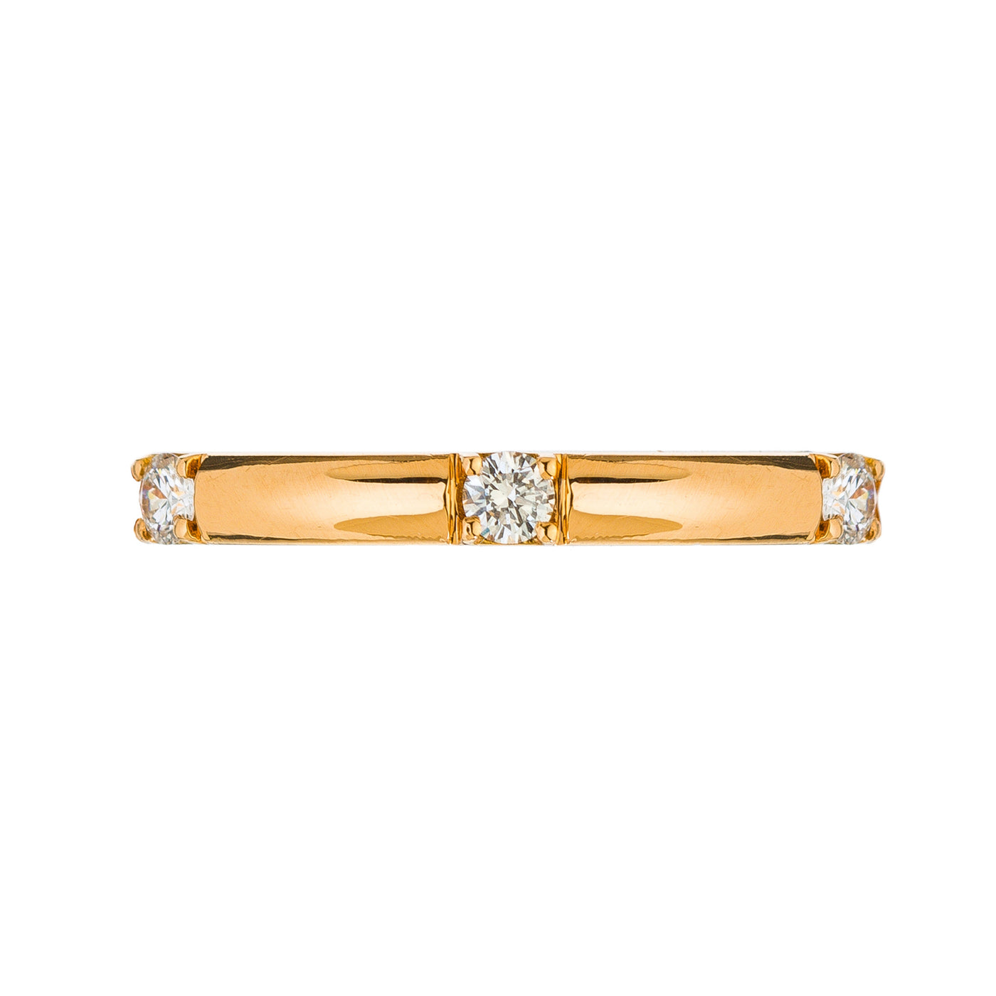 Rose Gold Inset Diamond Band