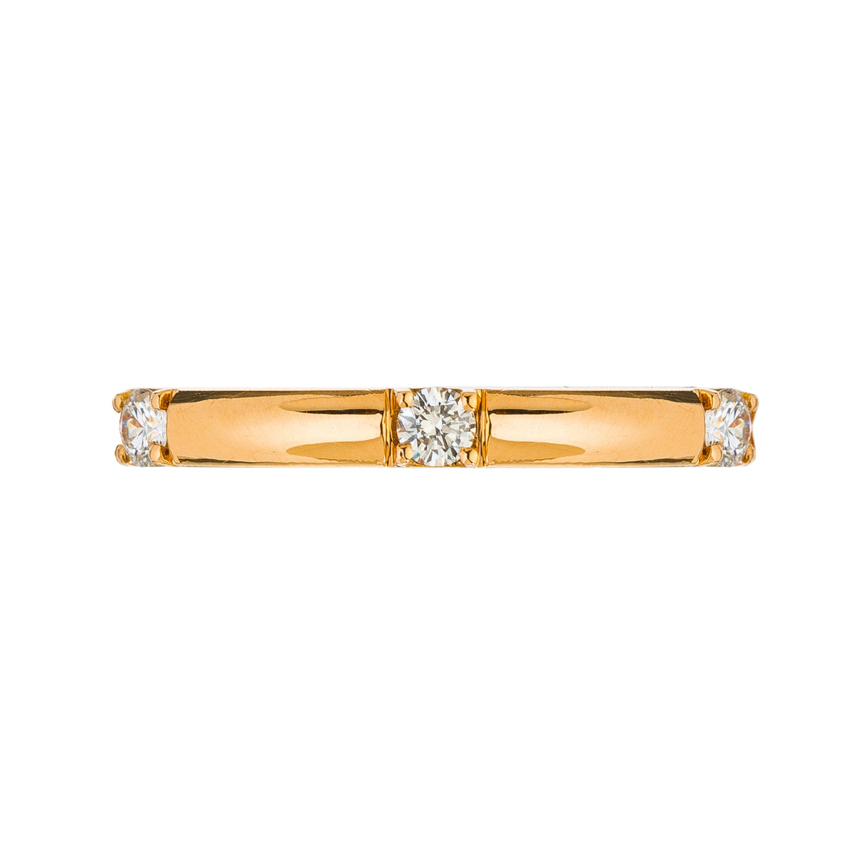 Rose Gold Inset Diamond Band