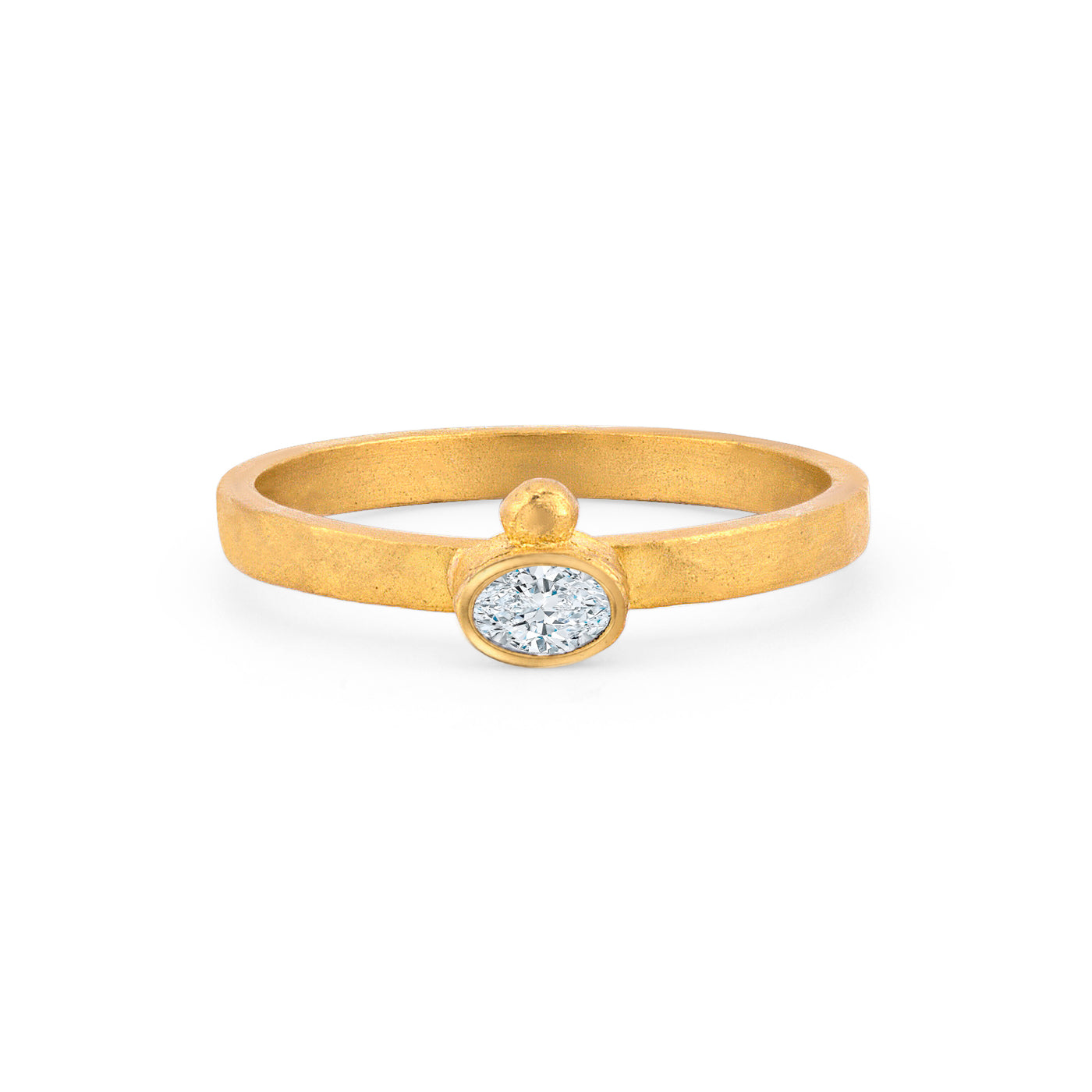 East-West Oval Diamond Stack Ring | .17ct