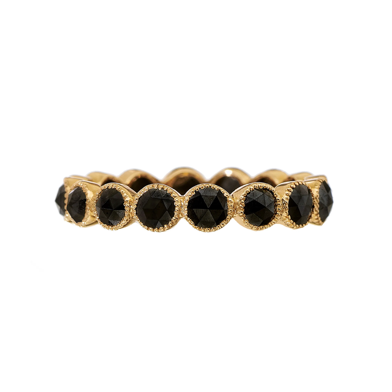 Bezel Set Black Diamond Band | 2.11tw
