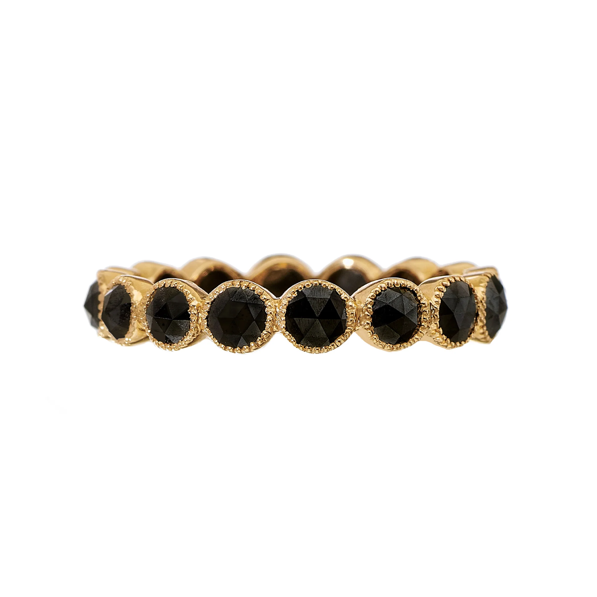 Bezel Set Black Diamond Band | 2.11tw