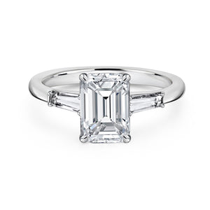 Emerald Cut & Side Stones Diamond Ring | 2.70tw