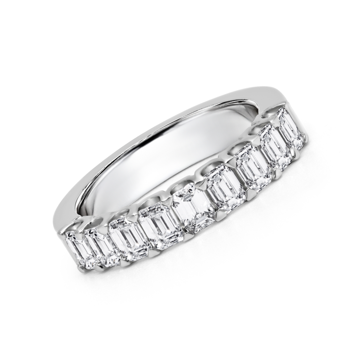 Emerald Cut Diamond 1/2 Band | 1.66tw