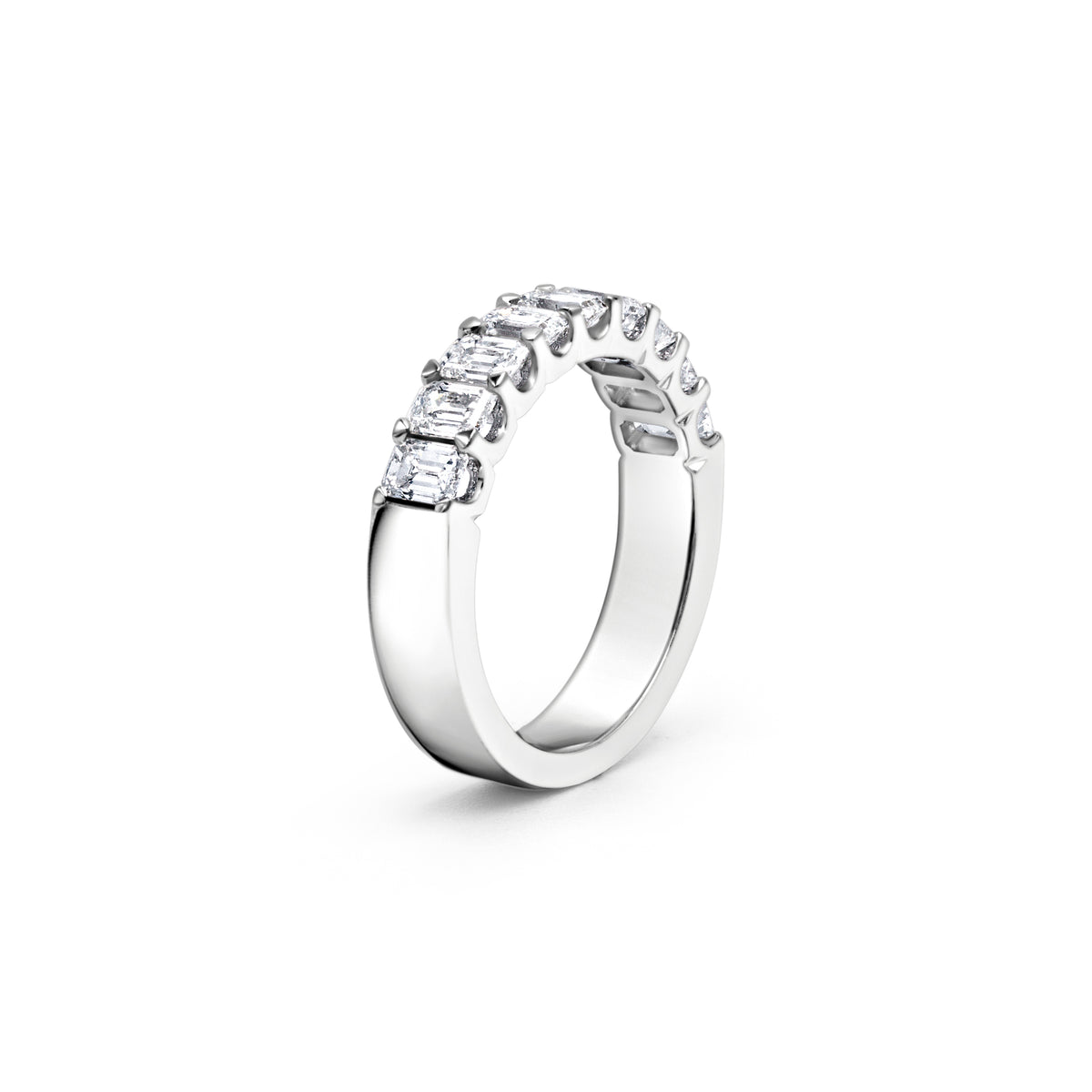 Emerald Cut Diamond 1/2 Band | 1.66tw