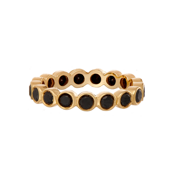 Bezel Set Black Diamond Band