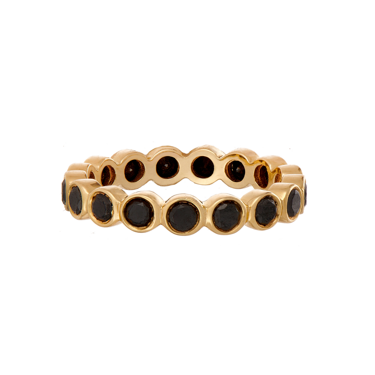 Bezel Set Black Diamond Band