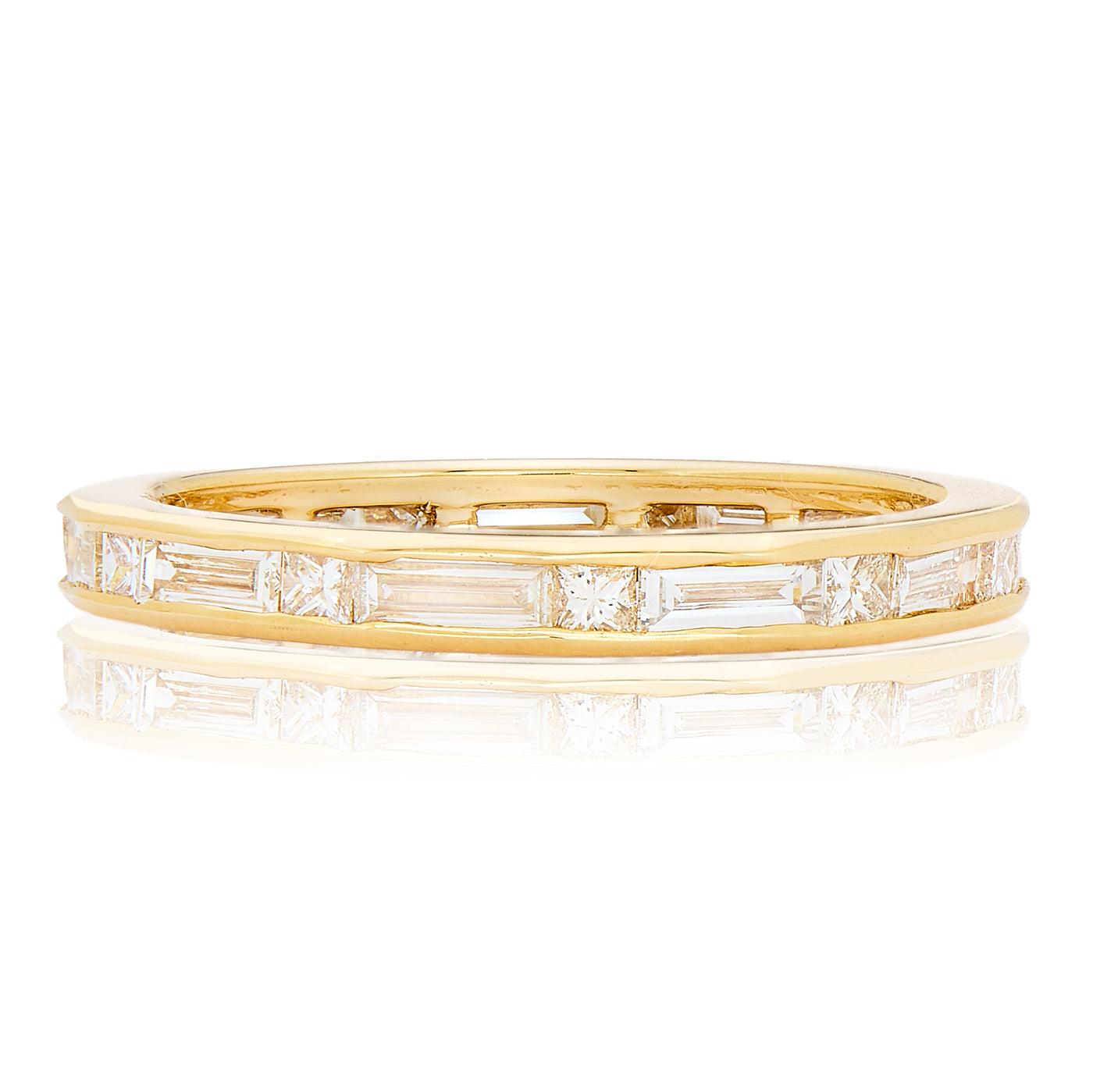 Channel Set Baguette and Princess Cut Diamond Band | 1.06tw