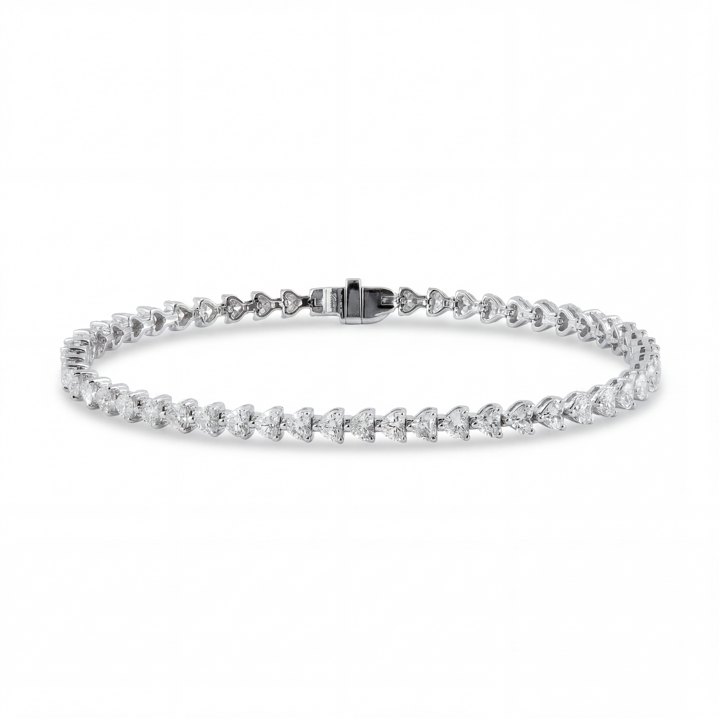 Heart Shape Diamond Tennis Bracelet | 4.64tw