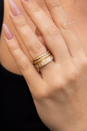 Yellow Diamond Pave Band