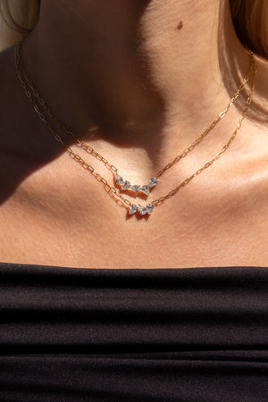 Pear Diamond Link Chain Necklace | 1.52tw