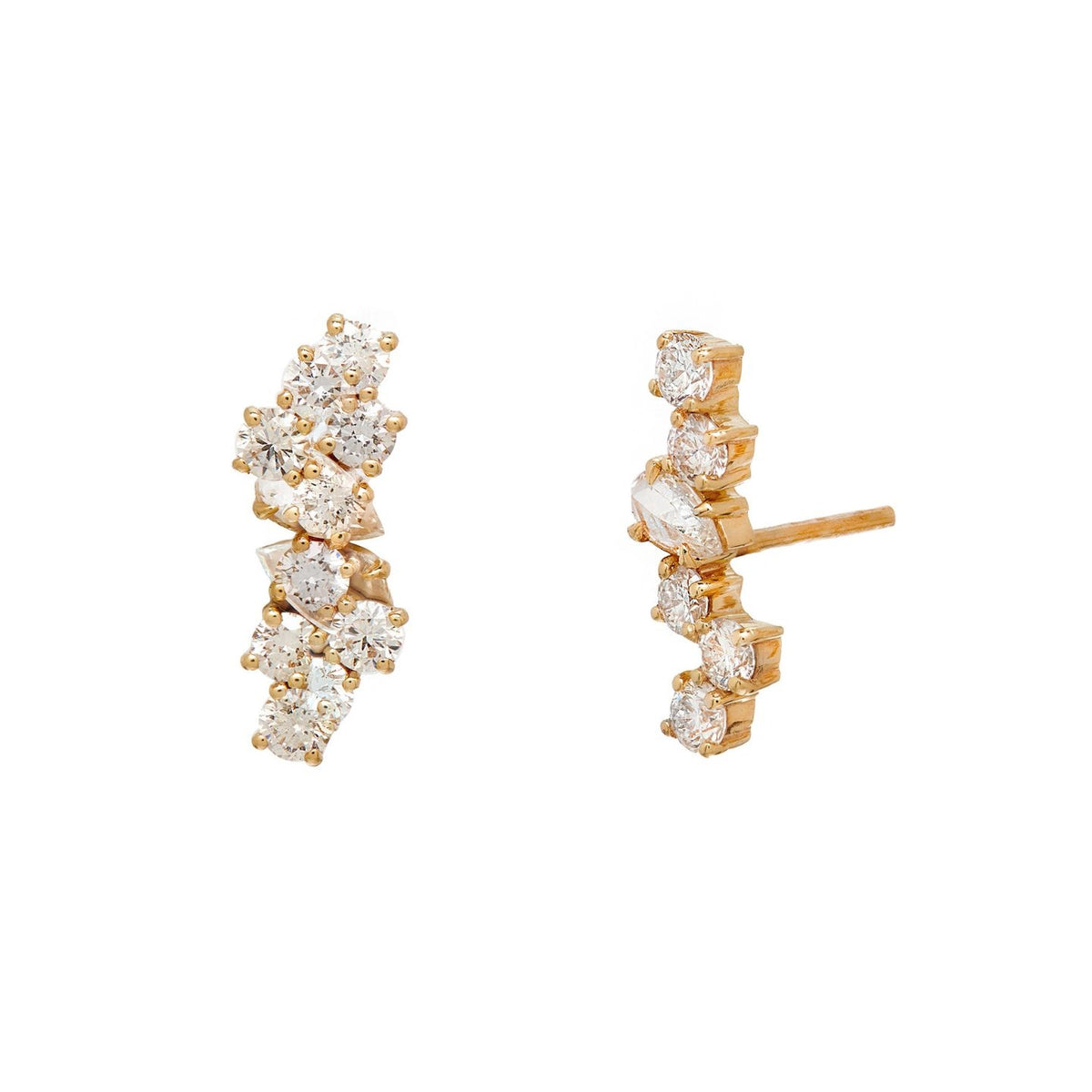 Cluster Diamond Stud Earrings | 1.00tw