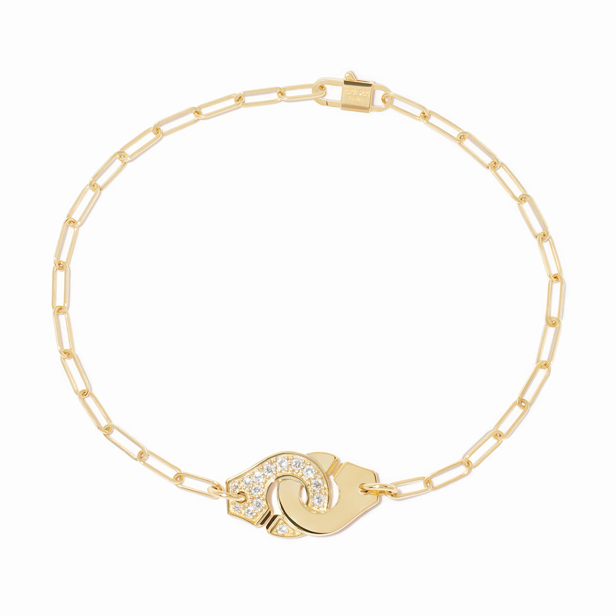 Small Menottes Diamond Pavé Chain Bracelet | 0.15tw