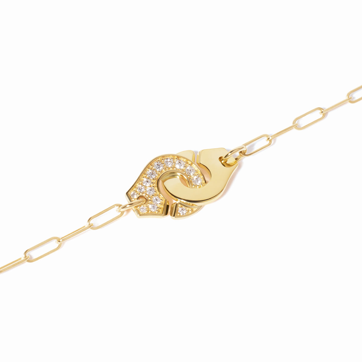 Small Menottes Diamond Pavé Chain Bracelet | 0.15tw
